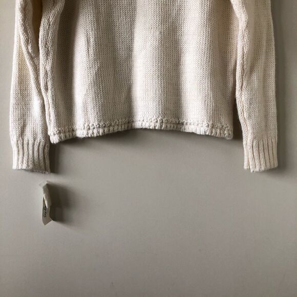 NWT-Maison Jules Cream Wool Blend Mock Turtleneck - Picture 6 of 10